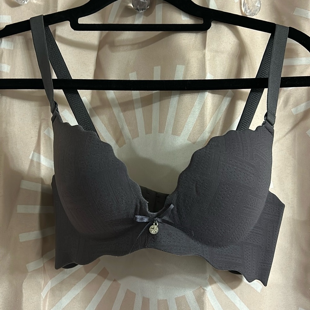 Dark grey/purple padded bra